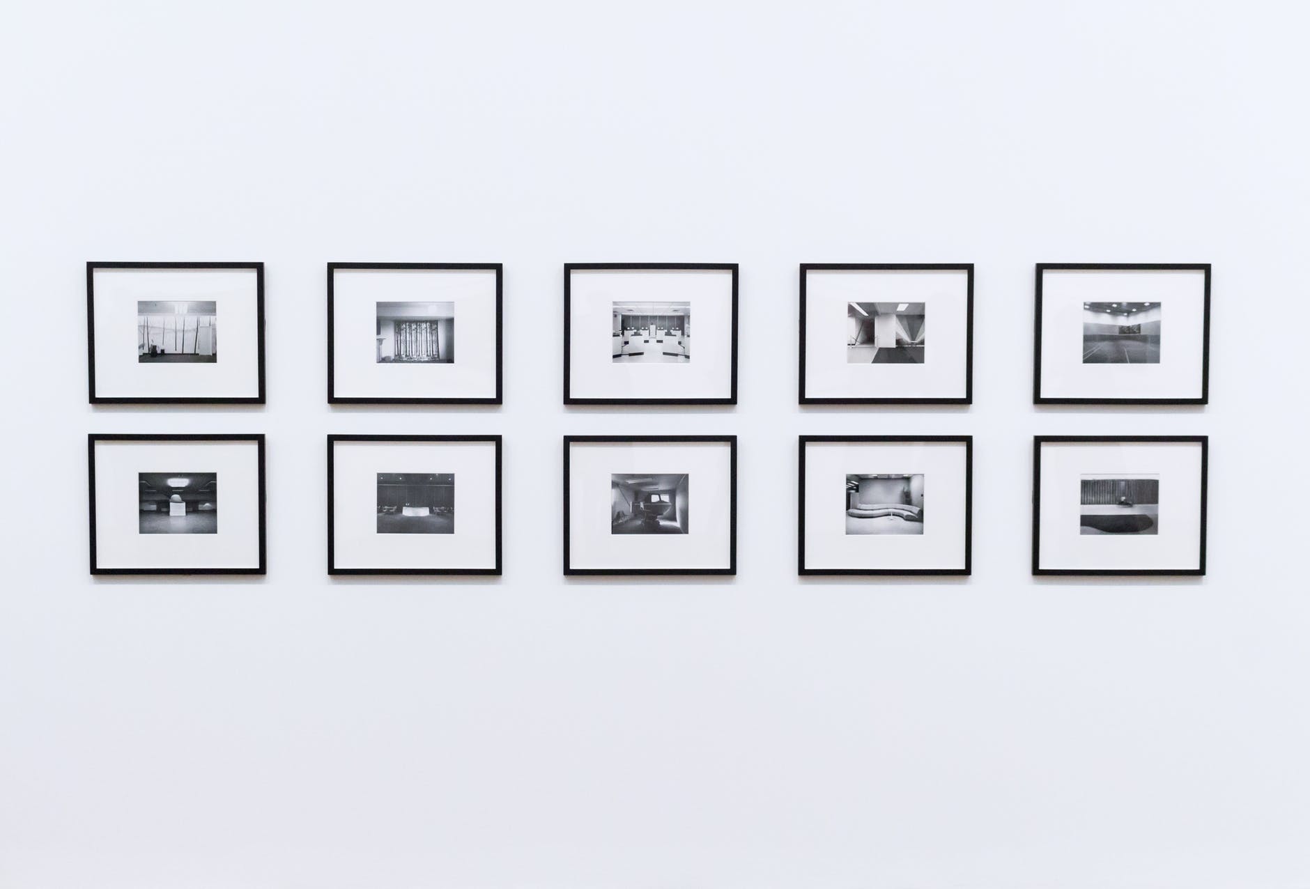 frames on white background